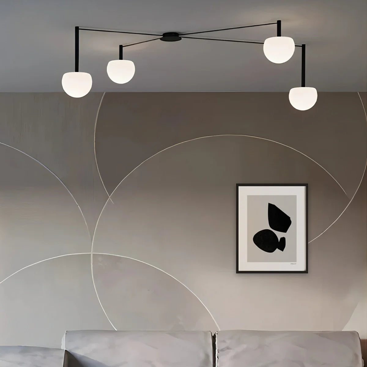 Feyran Custom Frosted Glass Globe Ceiling Light