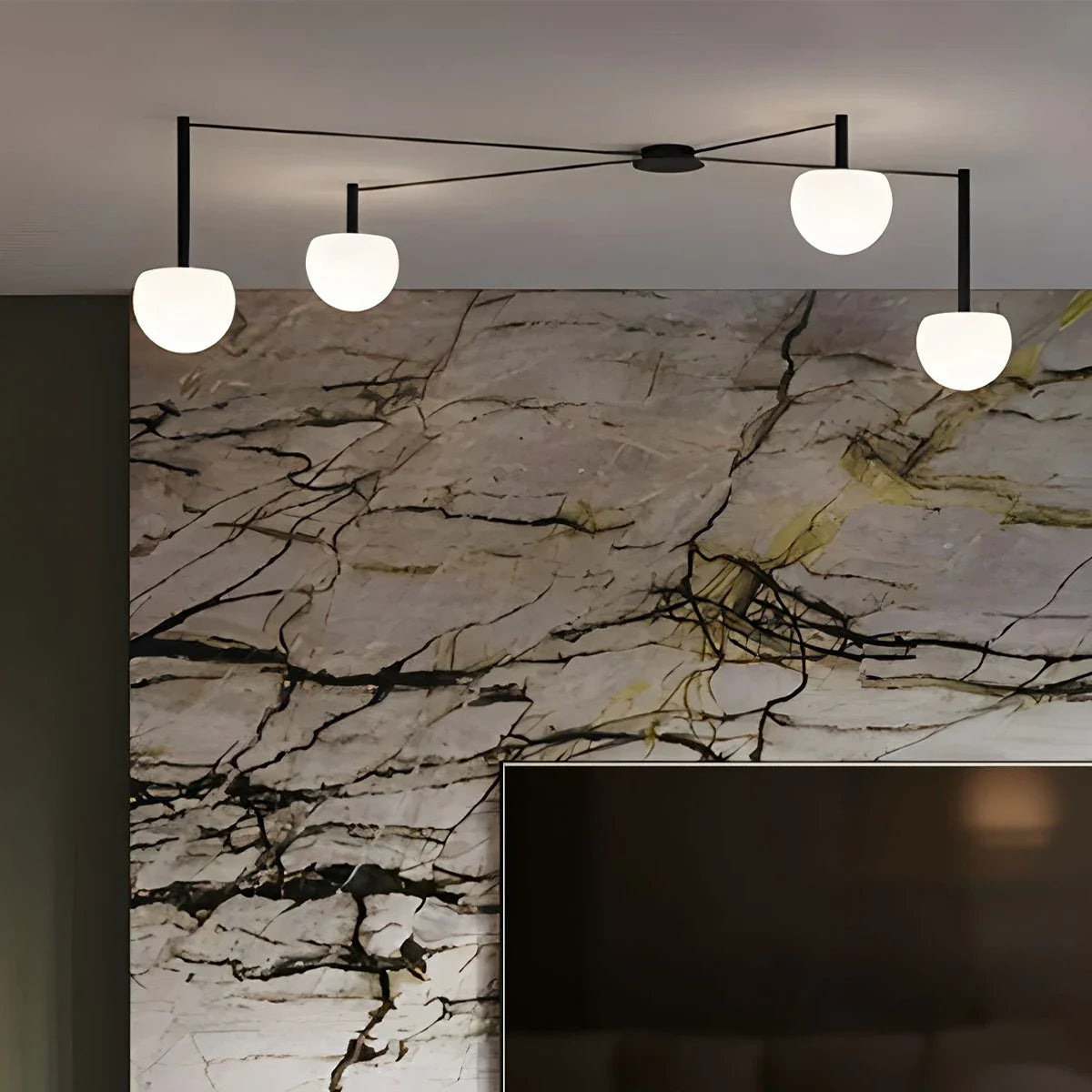 Feyran Custom Frosted Glass Globe Ceiling Light