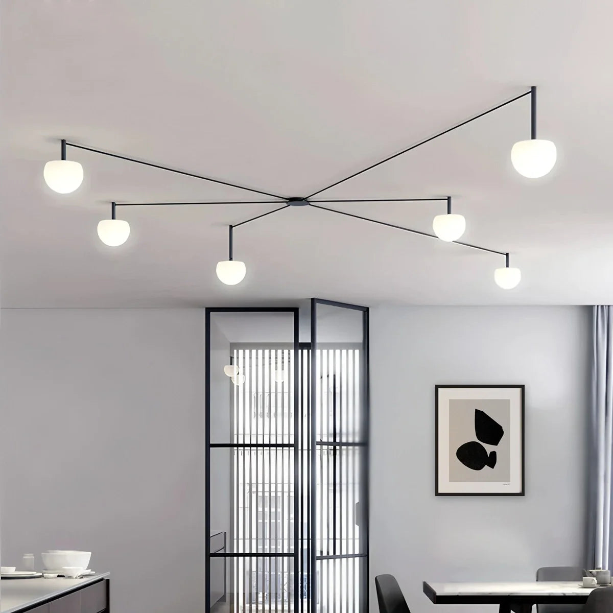 Feyran Custom Frosted Glass Globe Ceiling Light
