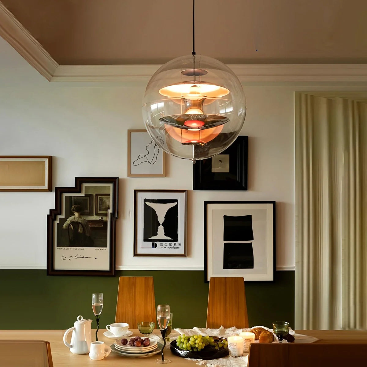 Feyran Danish Globe Dining Room Pendant Light