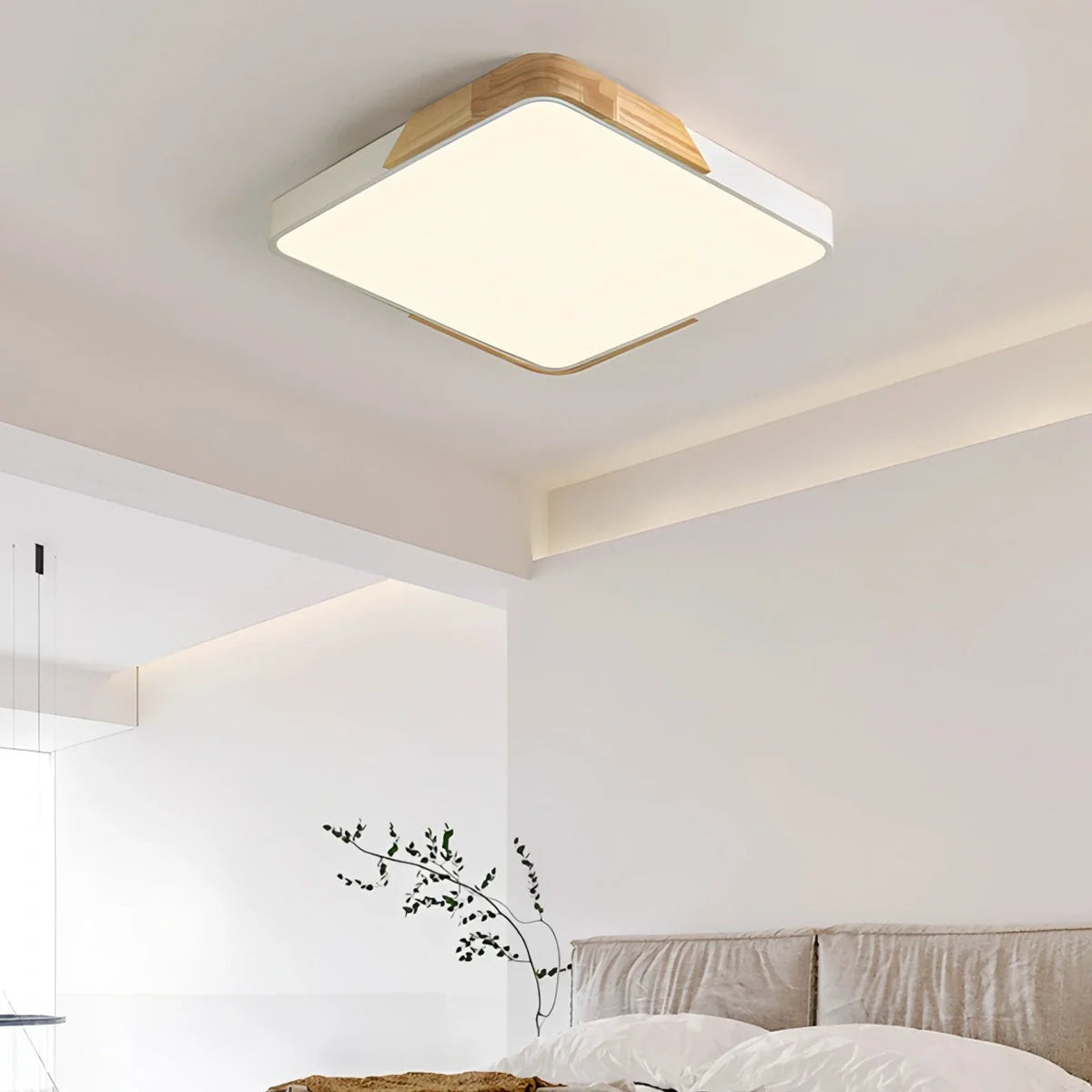 Feyran Minimalist Wood Ceiling Light for Bedroom