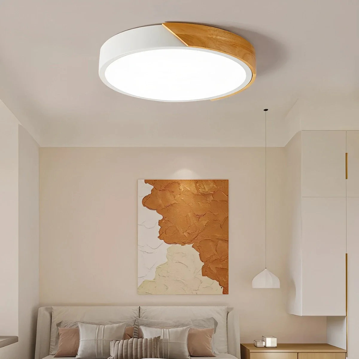 Feyran Minimalist Wood Ceiling Light for Bedroom