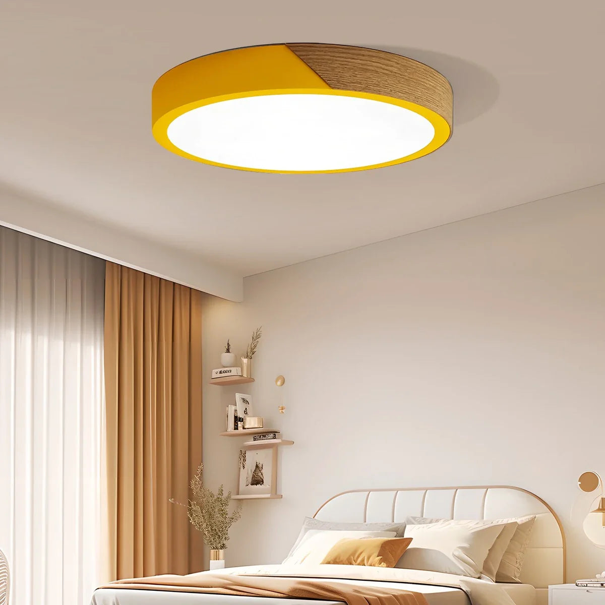 Feyran Minimalist Wood Ceiling Light for Bedroom
