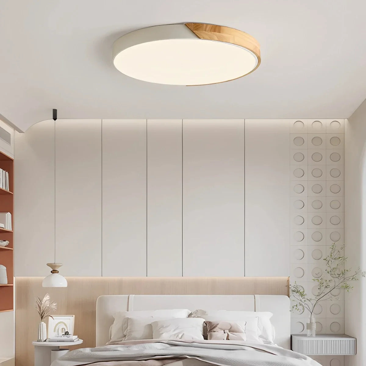 Feyran Minimalist Wood Ceiling Light for Bedroom