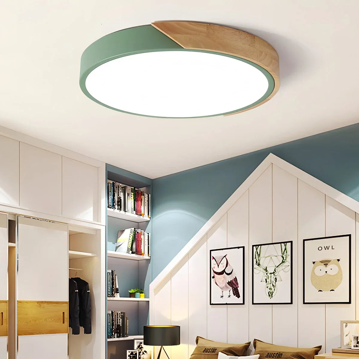Feyran Minimalist Wood Ceiling Light for Bedroom