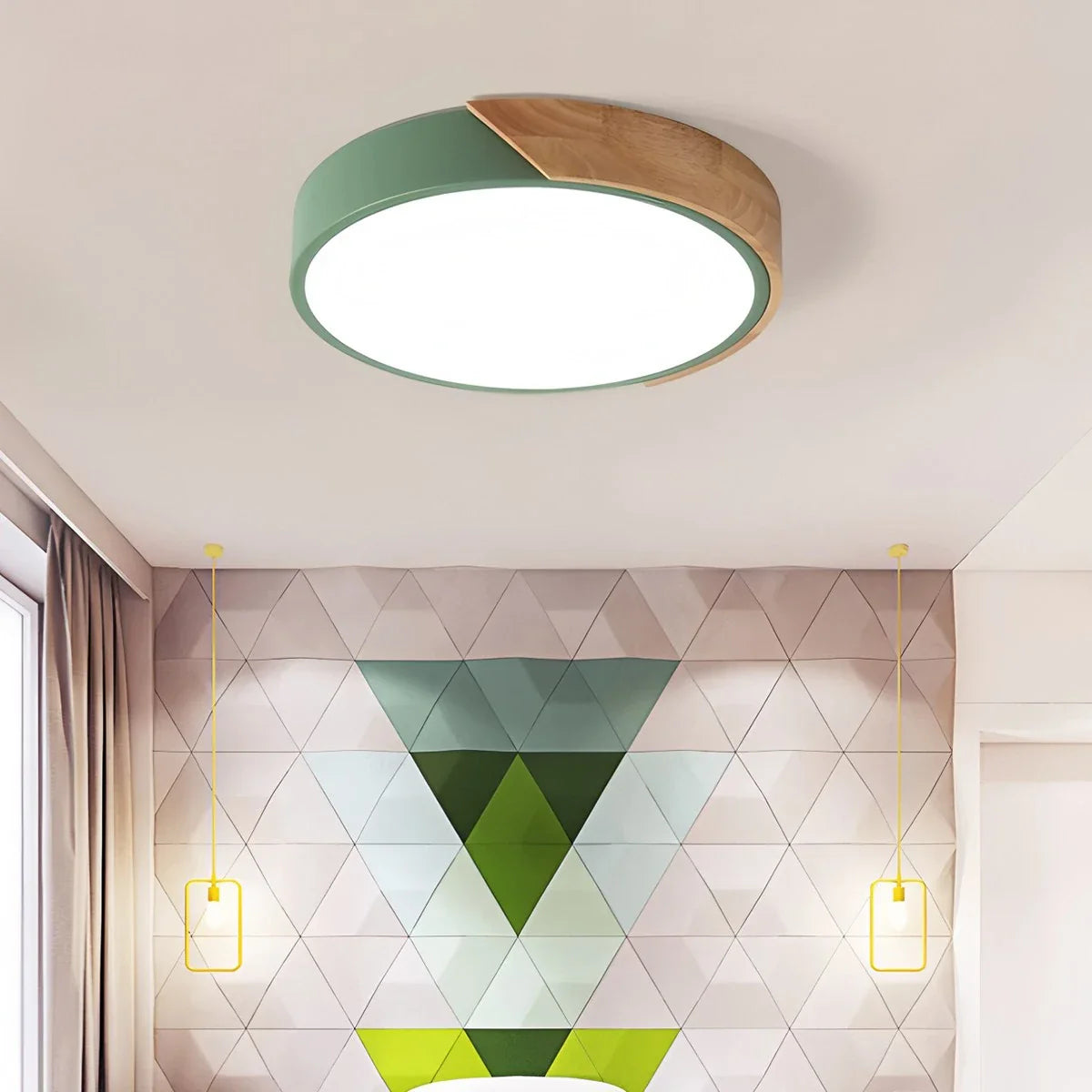 Feyran Minimalist Wood Ceiling Light for Bedroom