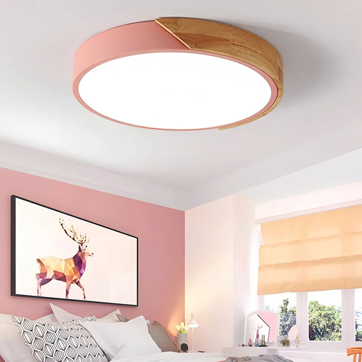 Feyran Minimalist Wood Ceiling Light for Bedroom
