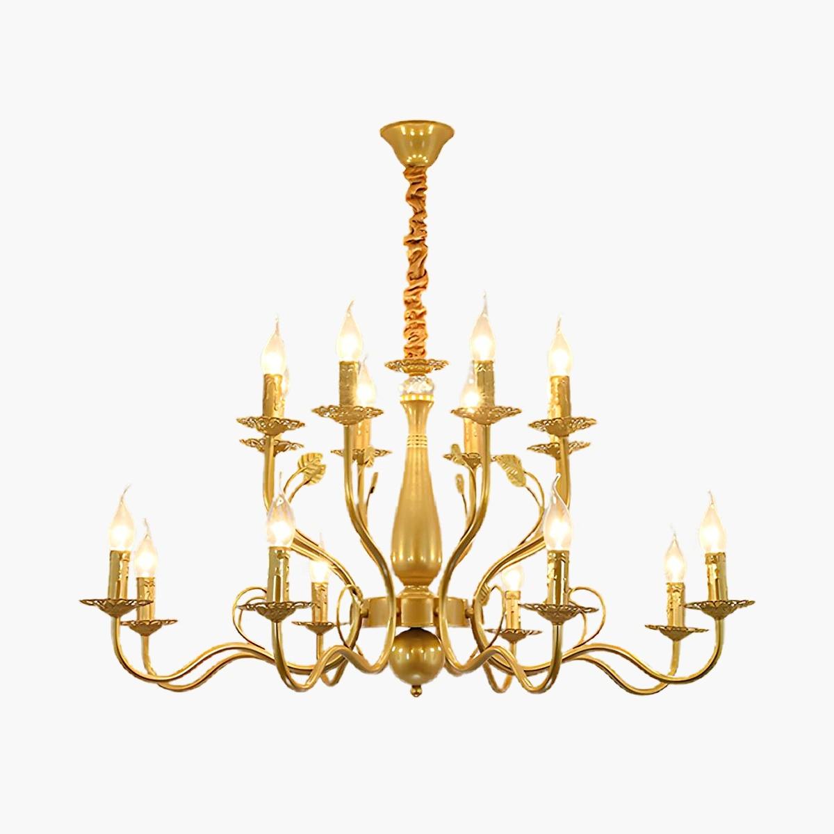 Feyran Double Layered Candle Chandelier for Dining Room