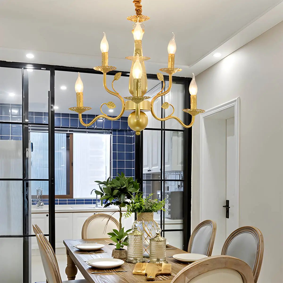 Feyran Double Layered Candle Chandelier for Dining Room