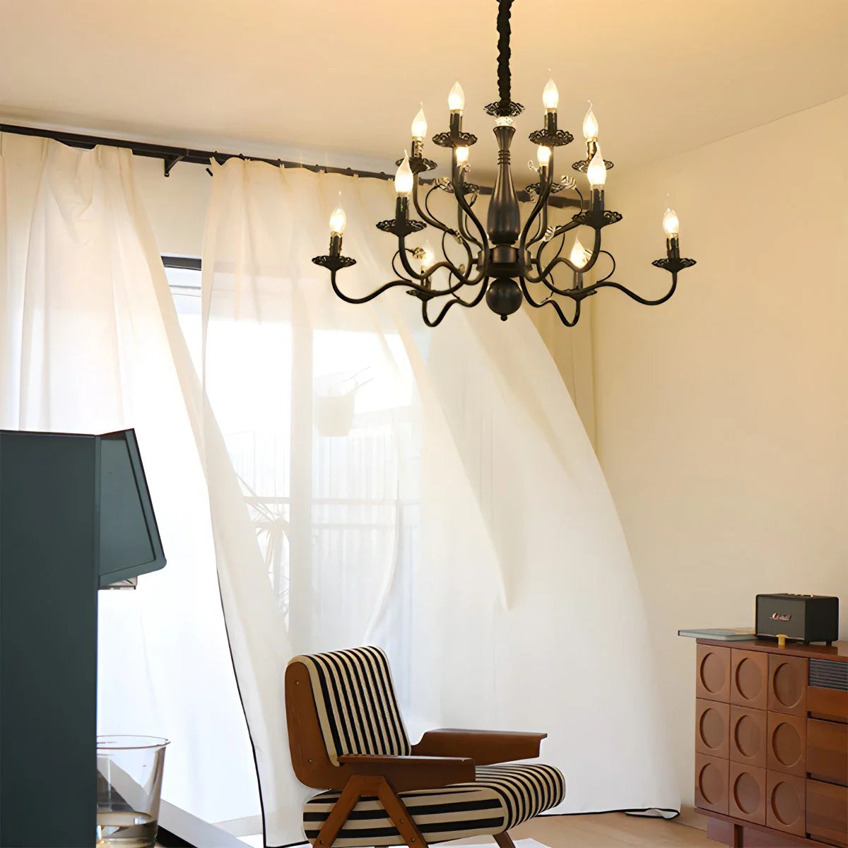 Feyran Double Layered Candle Chandelier for Dining Room