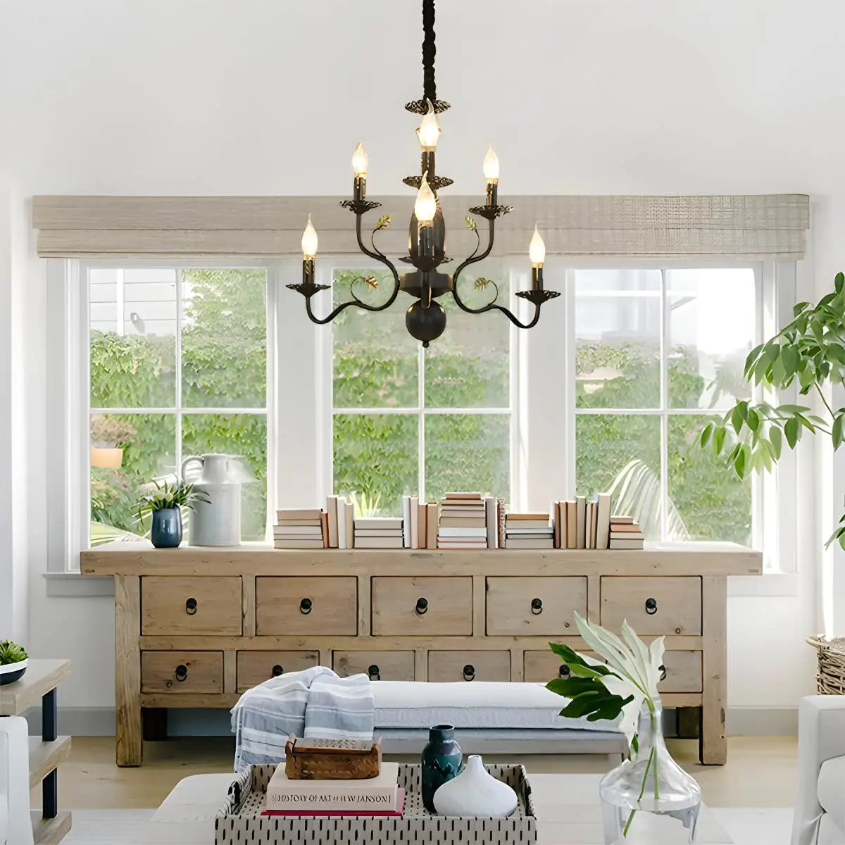 Feyran Double Layered Candle Chandelier for Dining Room