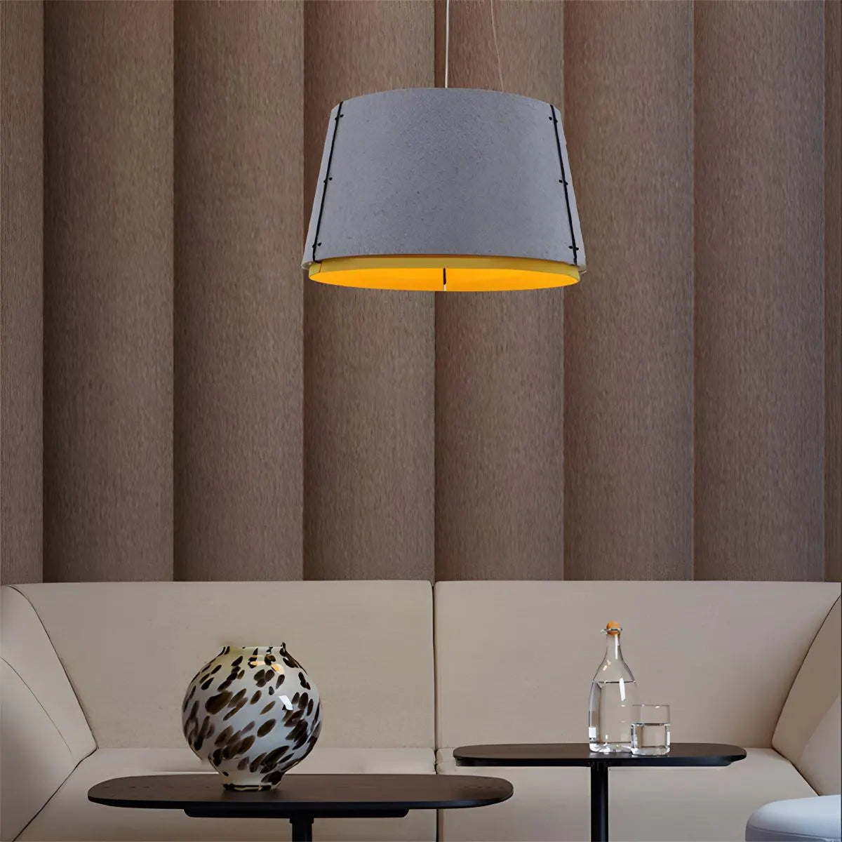 Feyran Double Layer Circular Acoustic Pendant Light for Office
