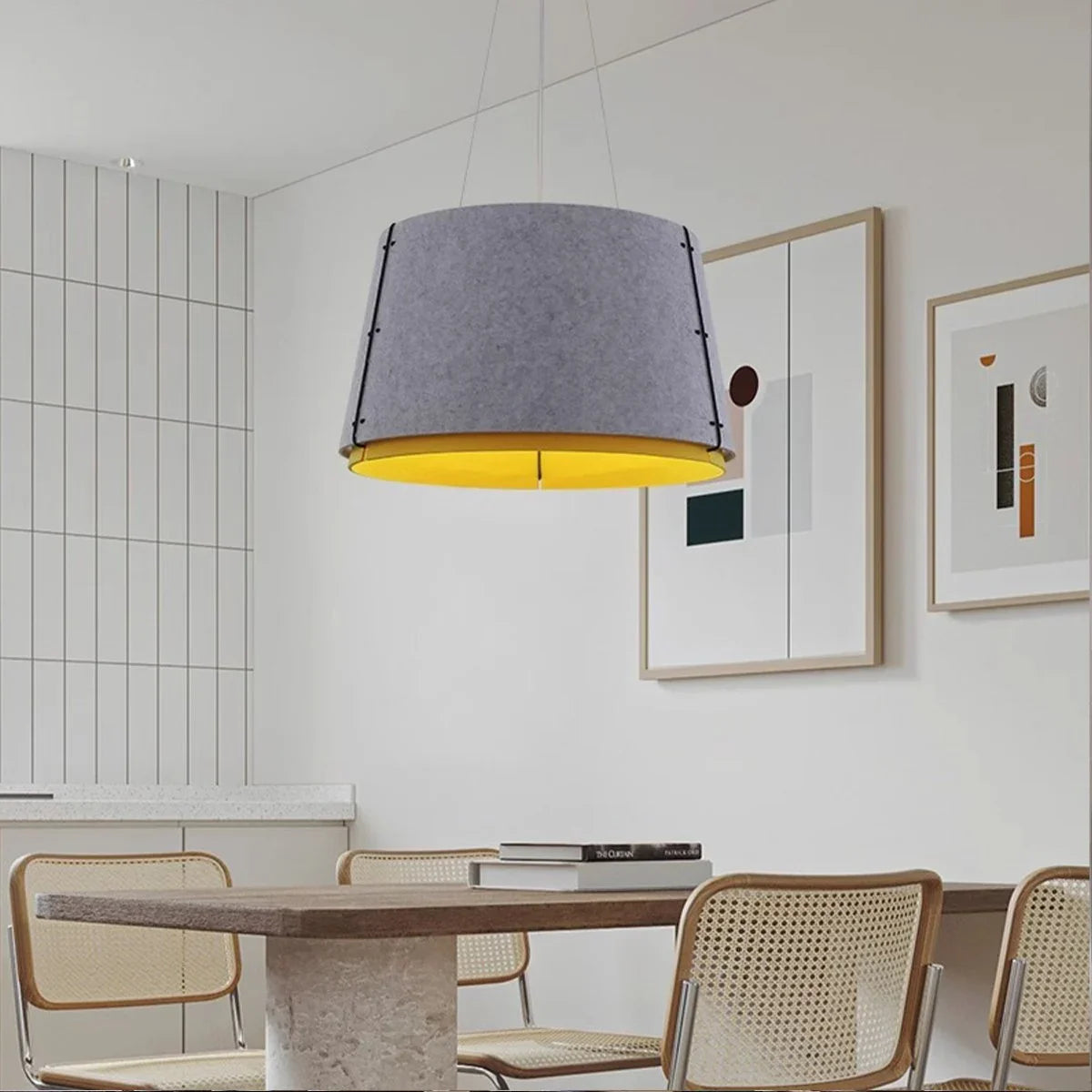 Feyran Double Layer Circular Acoustic Pendant Light for Office