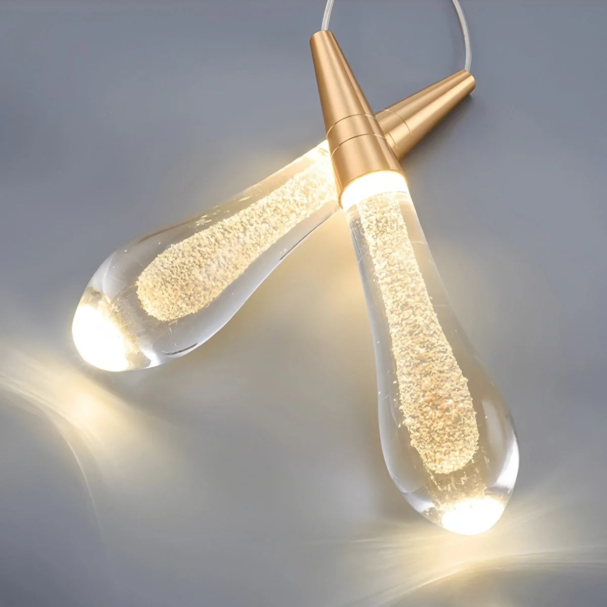 Feyran Drop Crystal Chrome Pendant Light for Bedroom