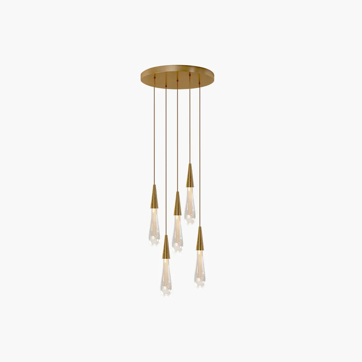 Feyran Drop Crystal Chrome Pendant Light for Bedroom