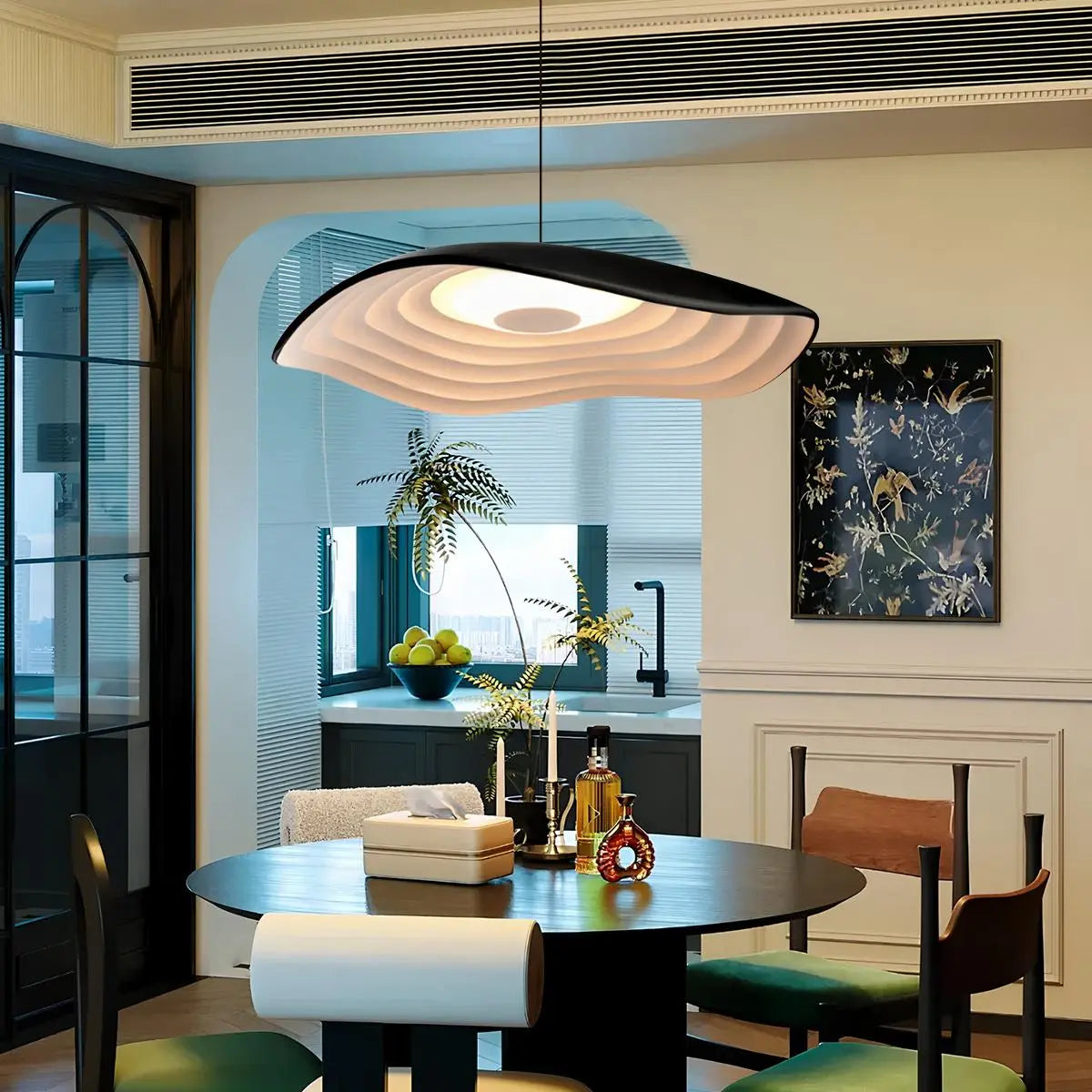 Feyran Nordic Creative Ripple Pendant Light for Dining Room