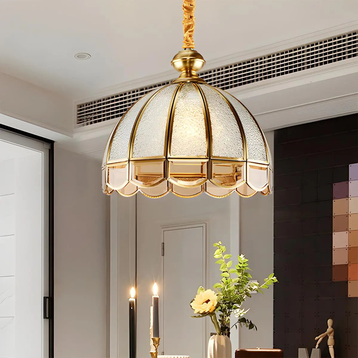 Feyran European Style Copper Pendant Light for Living Room