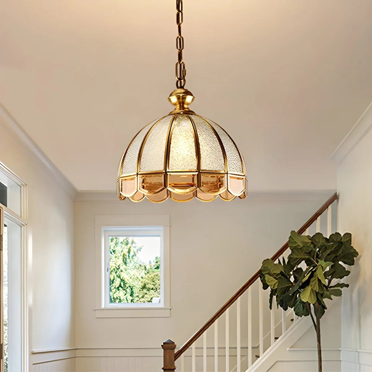 Feyran European Style Copper Pendant Light for Living Room