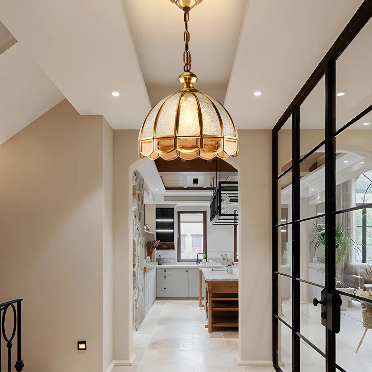 Feyran European Style Copper Pendant Light for Living Room