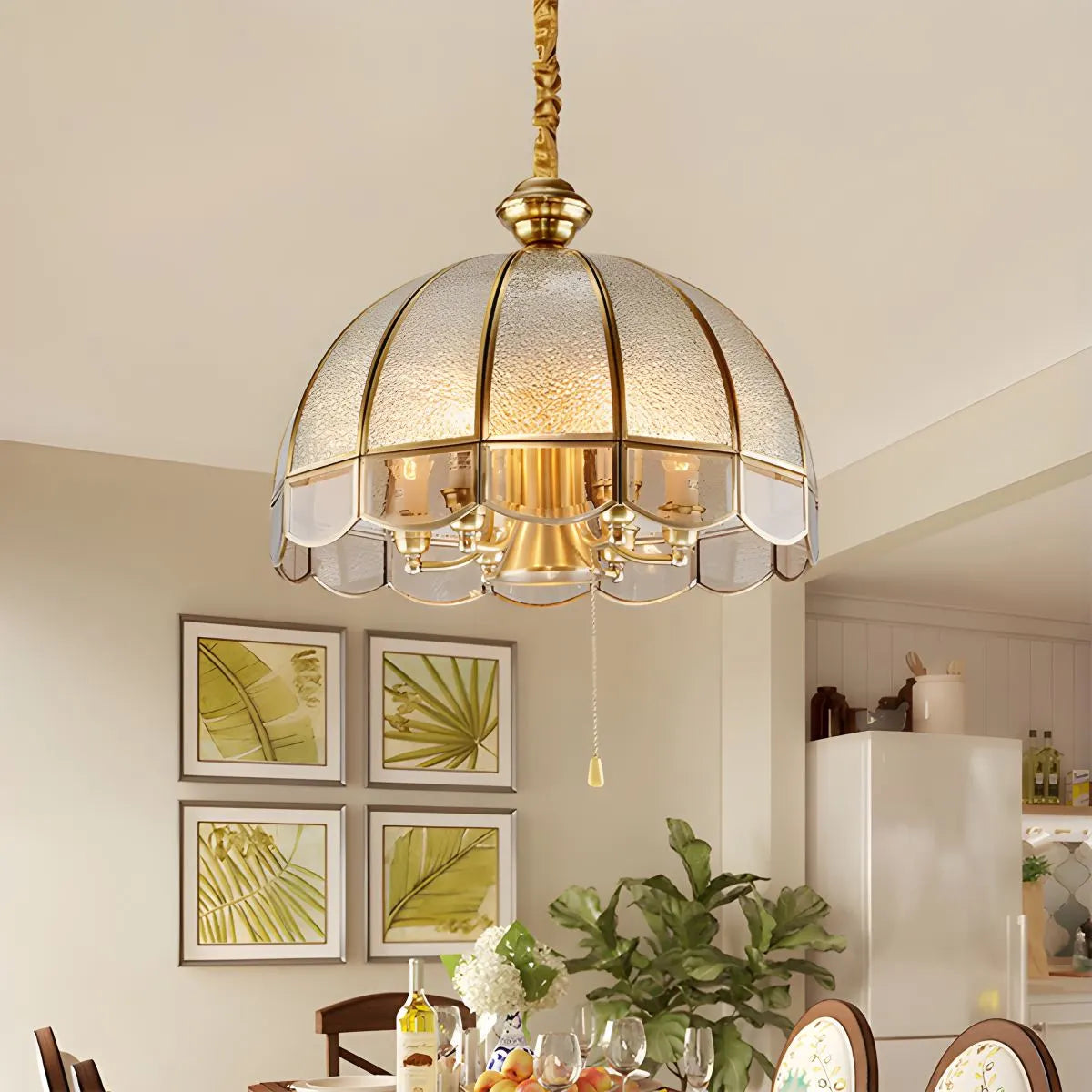 Feyran European Style Copper Pendant Light for Living Room