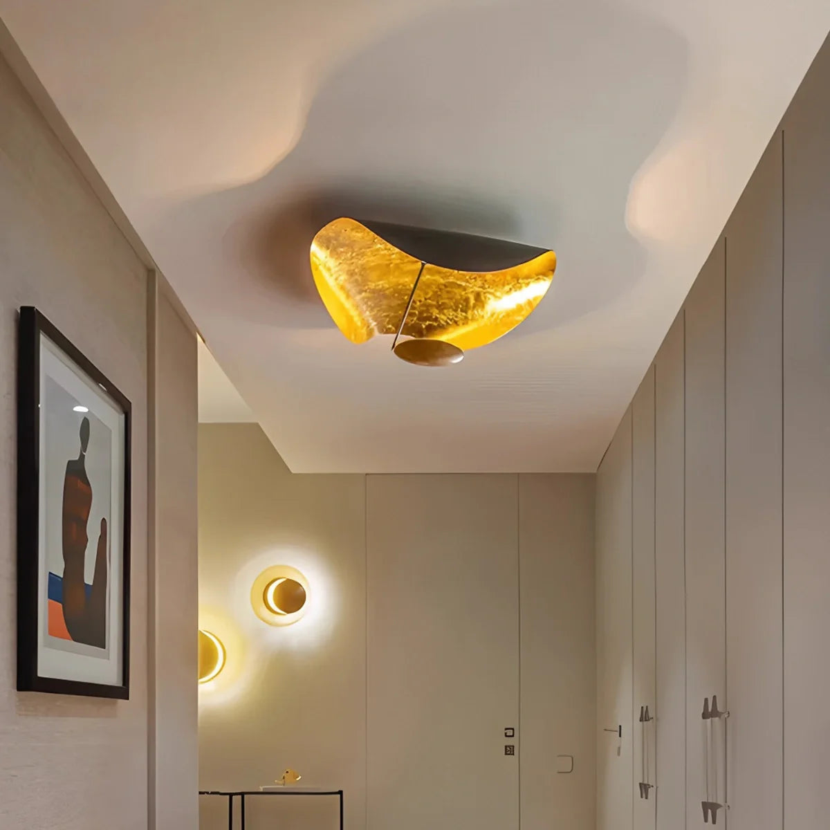 Feyran Sculptural Waveform Ceiling Light for Living Room