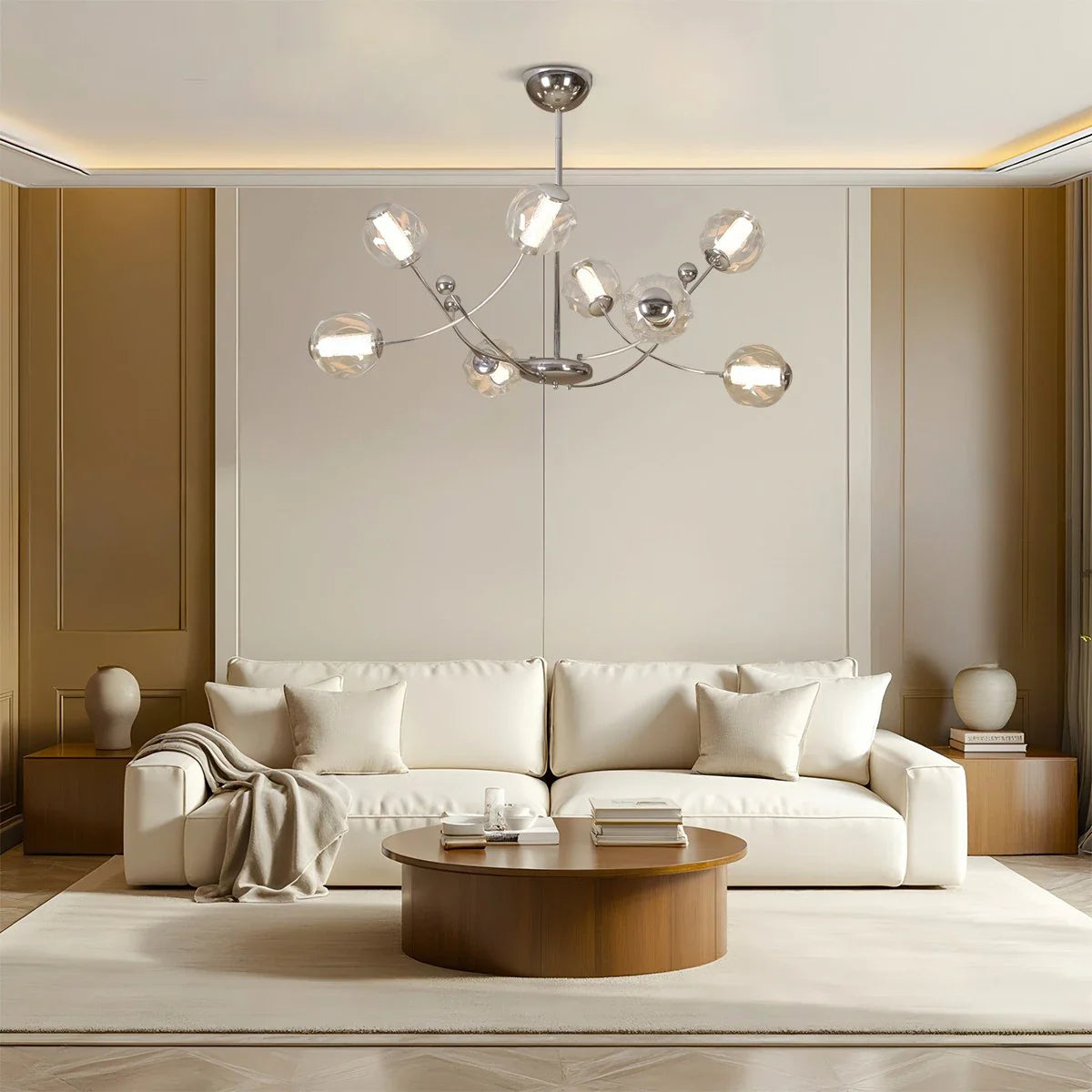 Feyran French Minimalist Glass Ball Chandelier