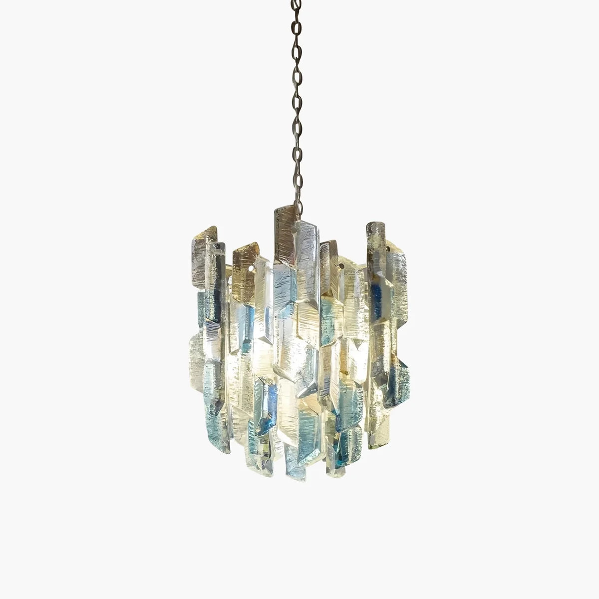 Feyran French Retro Ice Edged Glass Pendant Light