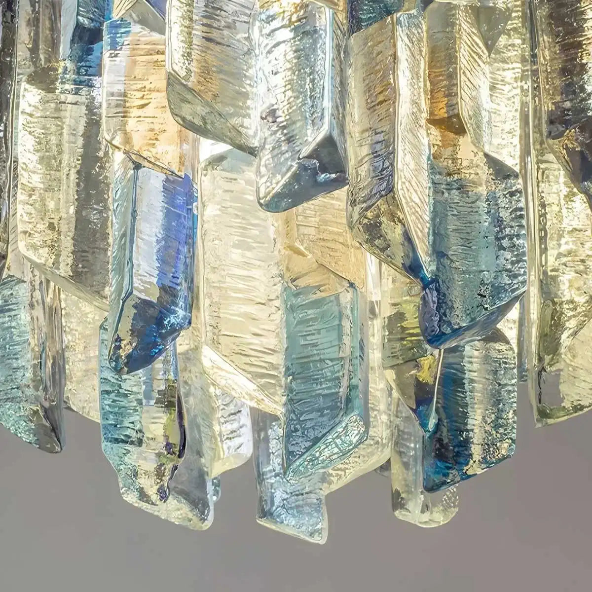 Feyran French Retro Ice Edged Glass Pendant Light