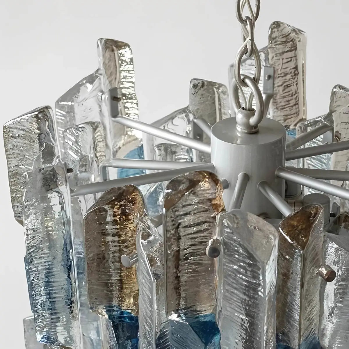 Feyran French Retro Ice Edged Glass Pendant Light