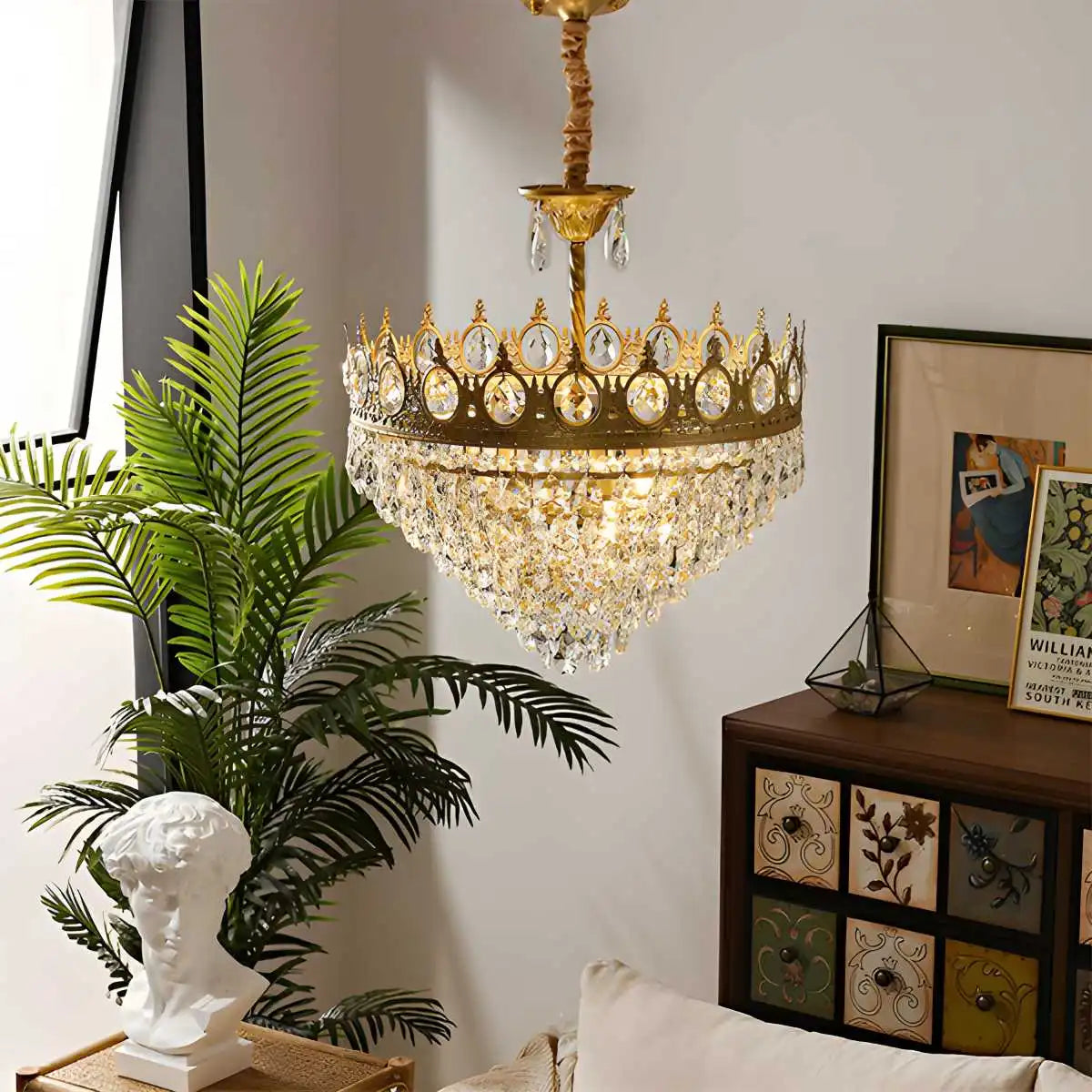 Feyran French Retro Crystal Chandelier for Dining Room