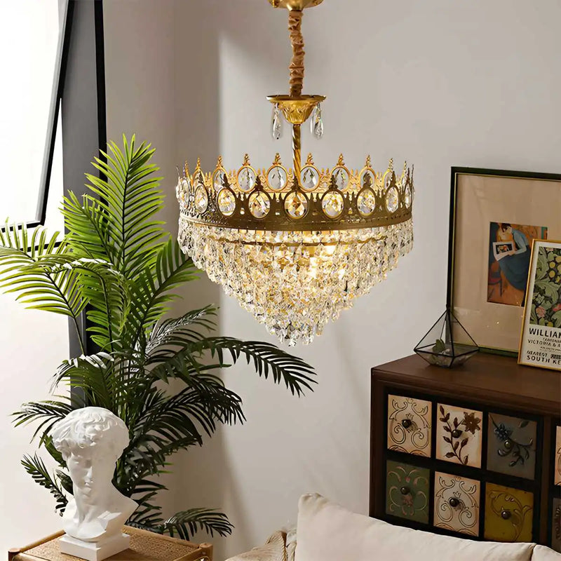 Feyran French Retro Crystal Chandelier for Dining Room