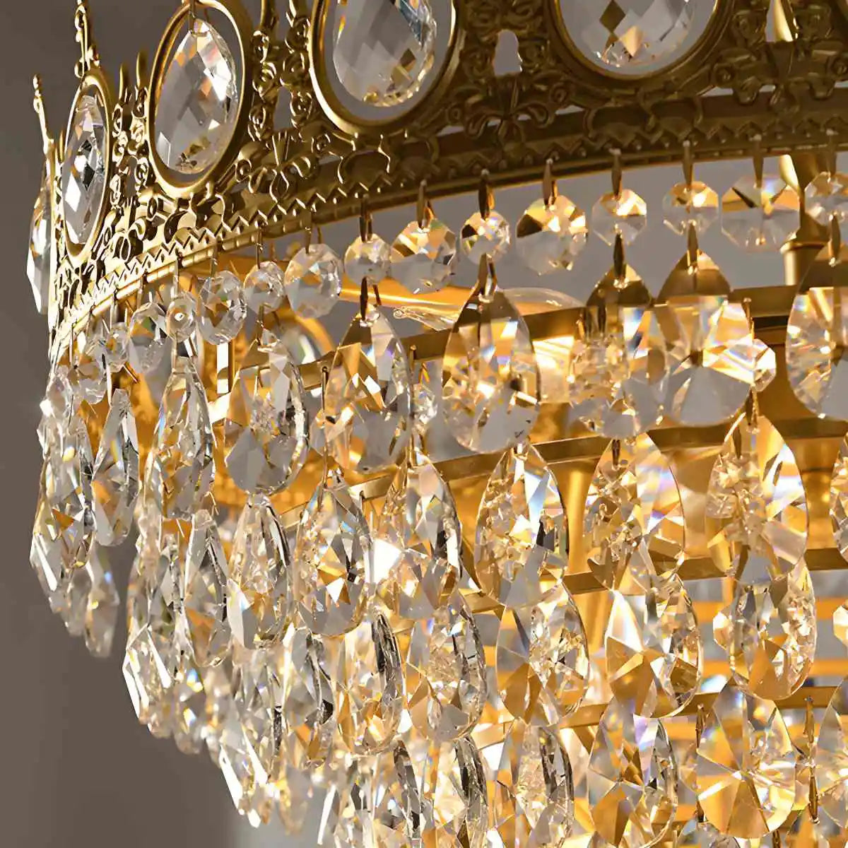 Feyran French Retro Crystal Chandelier for Dining Room