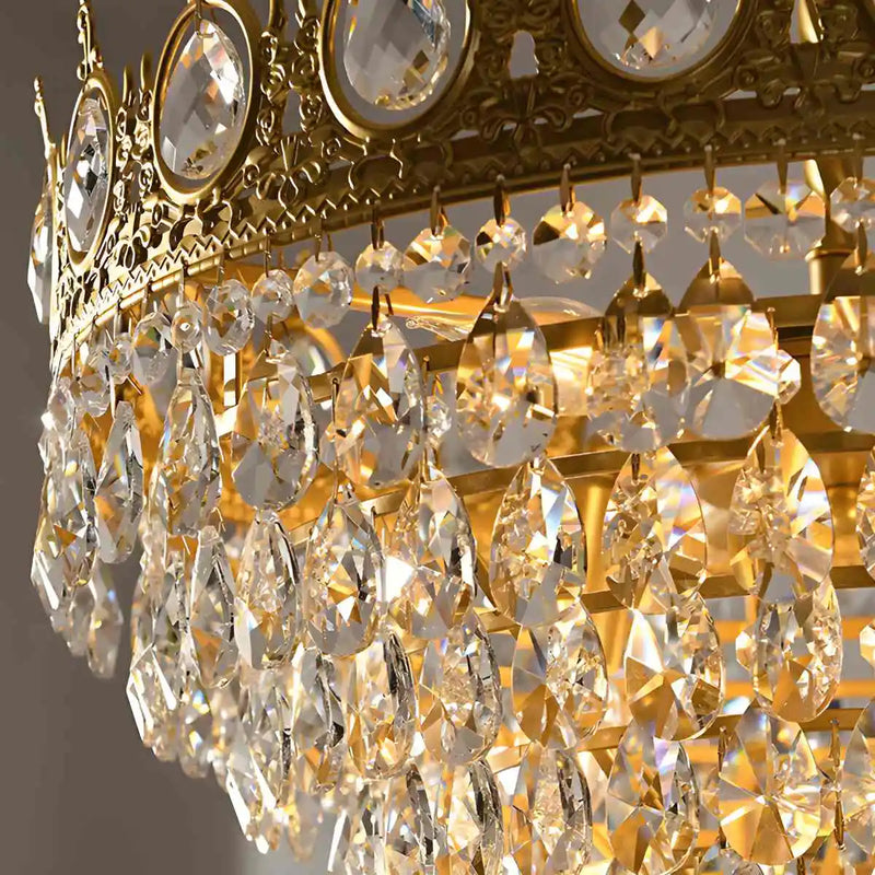 Feyran French Retro Crystal Chandelier for Dining Room