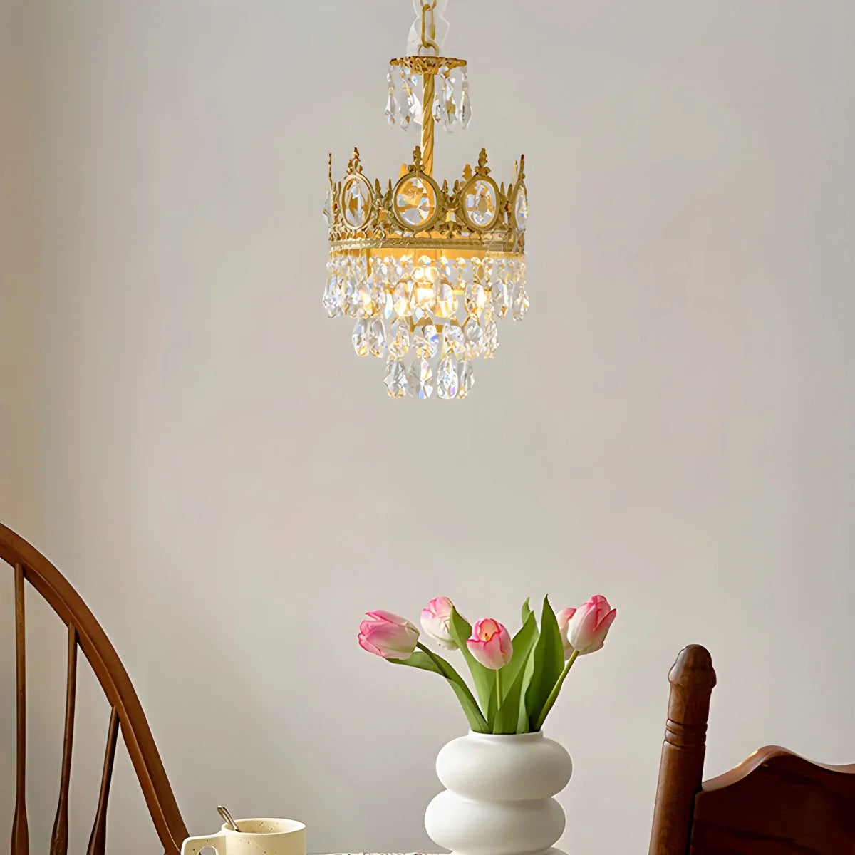 Feyran French Retro Crystal Chandelier for Dining Room