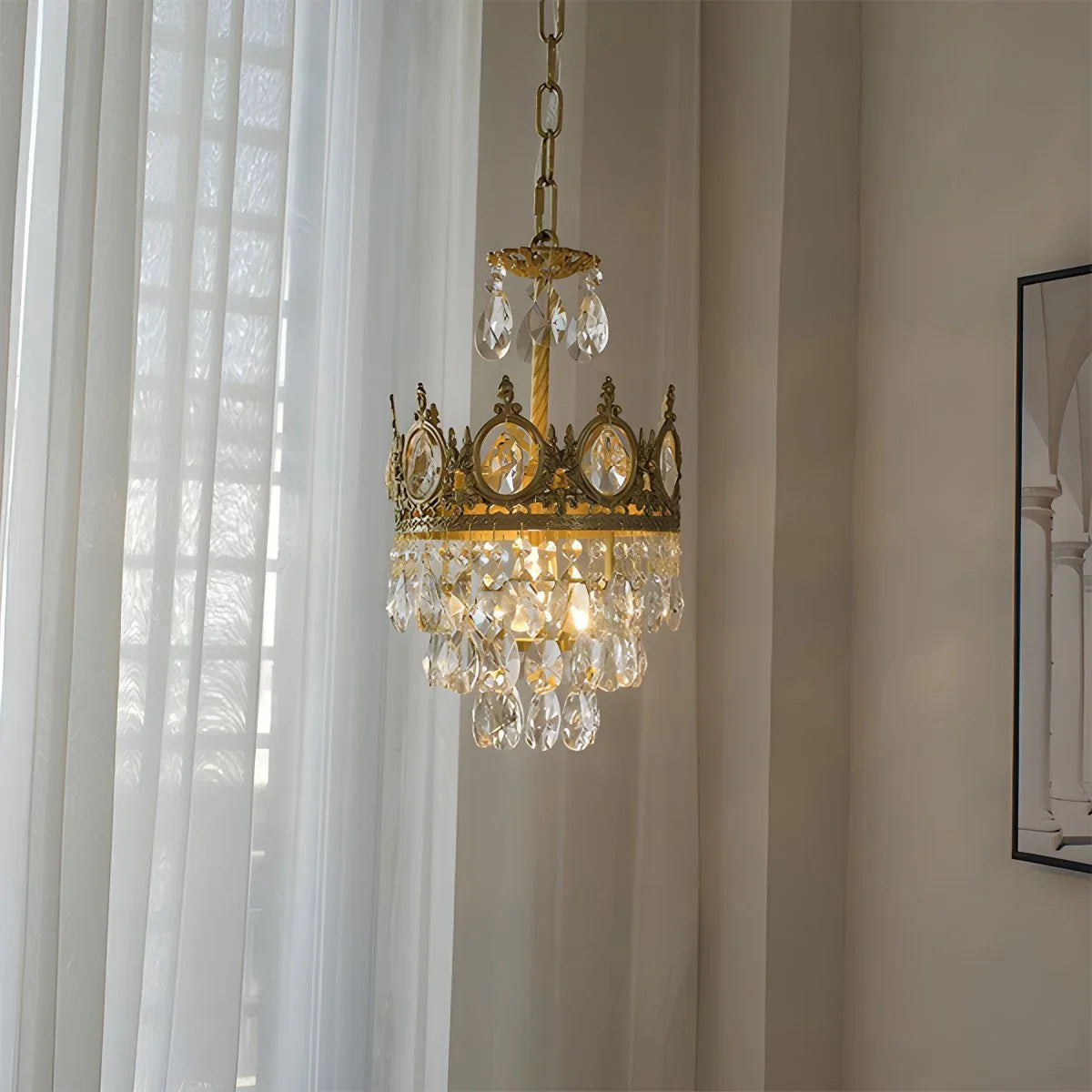 Feyran French Retro Crystal Chandelier for Dining Room