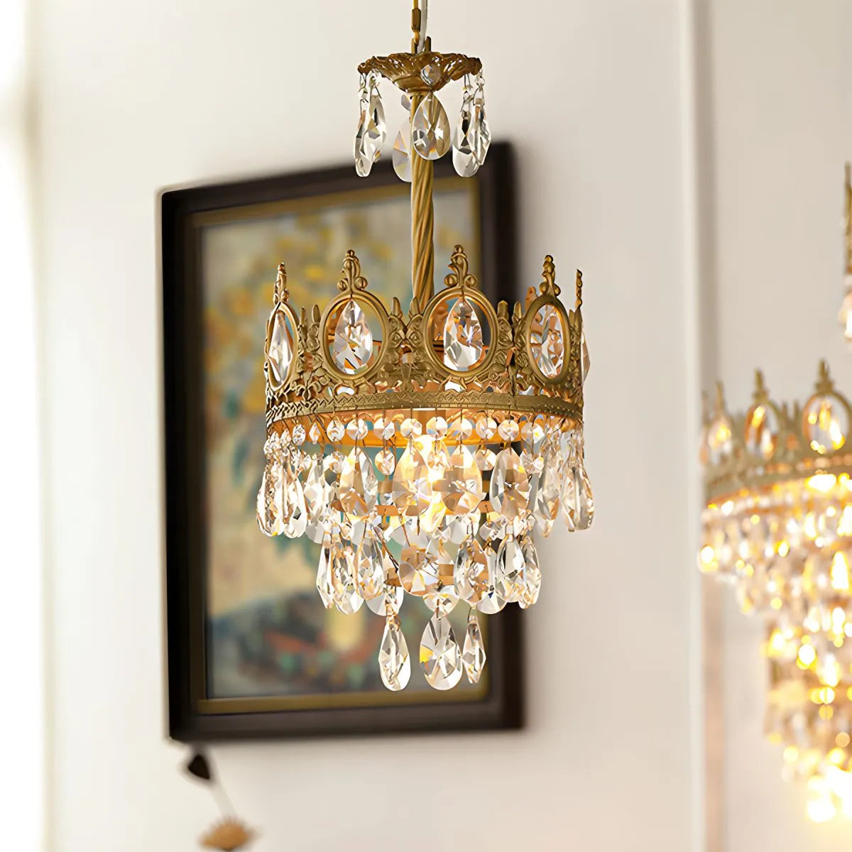 Feyran French Retro Crystal Chandelier for Dining Room