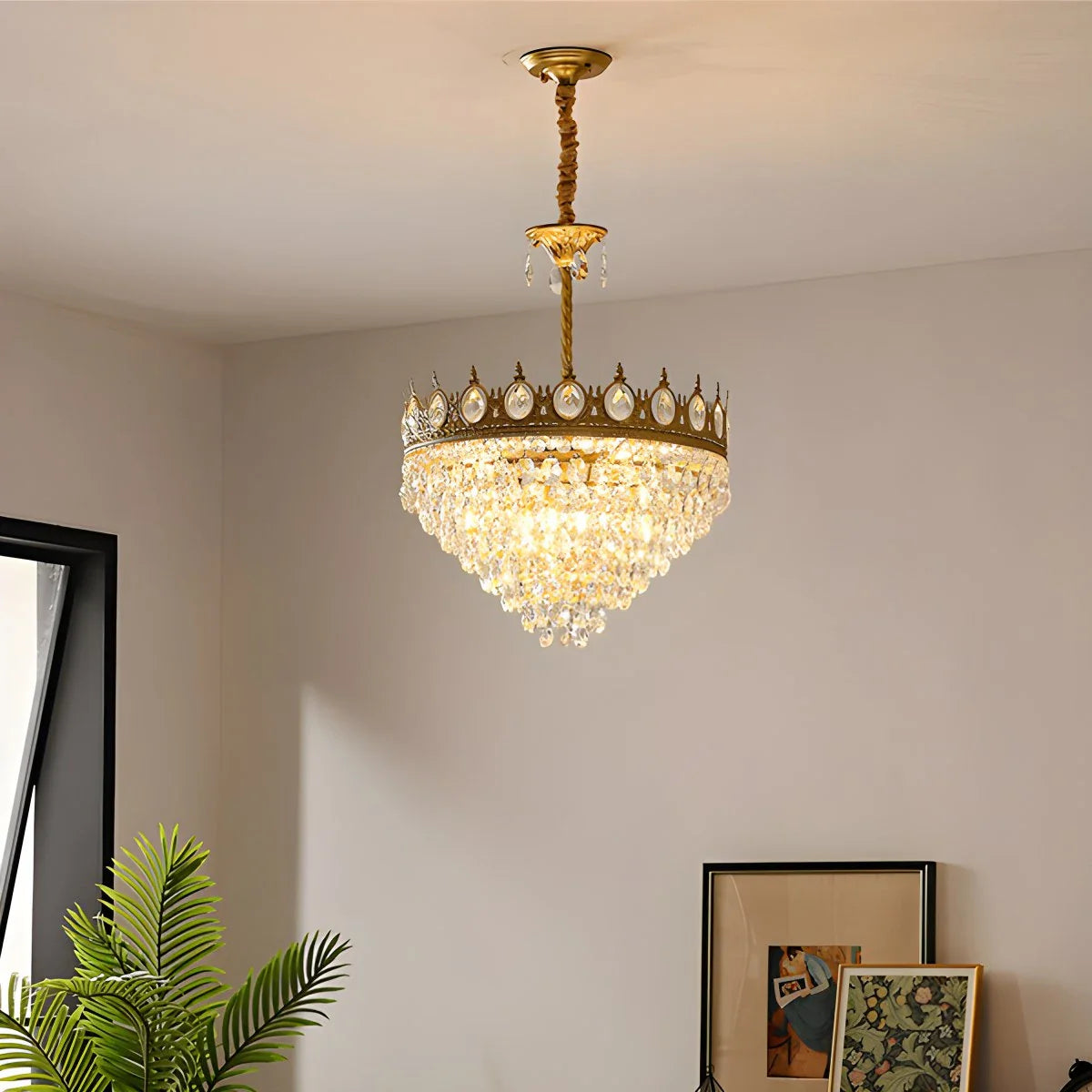 Feyran French Retro Crystal Chandelier for Dining Room