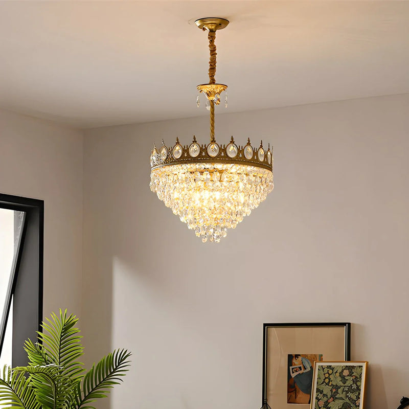 Feyran French Retro Crystal Chandelier for Dining Room