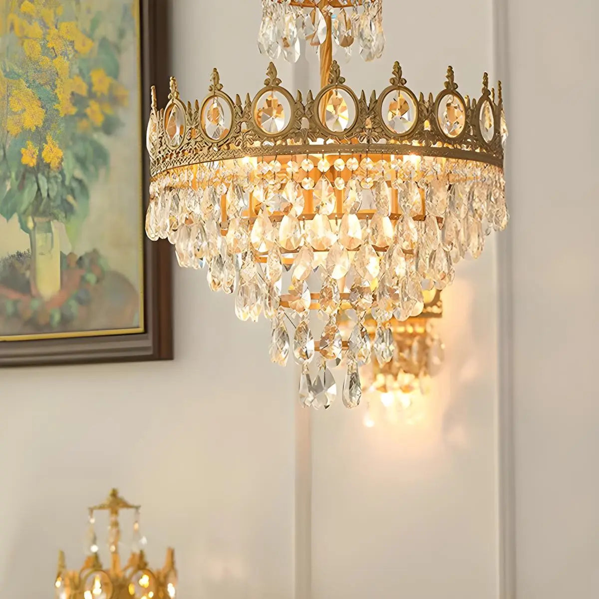 Feyran French Retro Crystal Chandelier for Dining Room