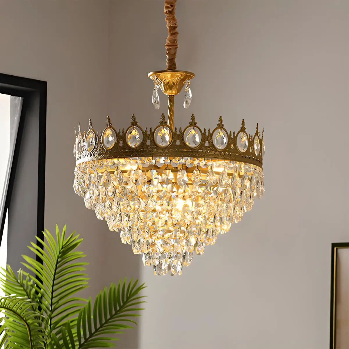 Feyran French Retro Crystal Chandelier for Dining Room