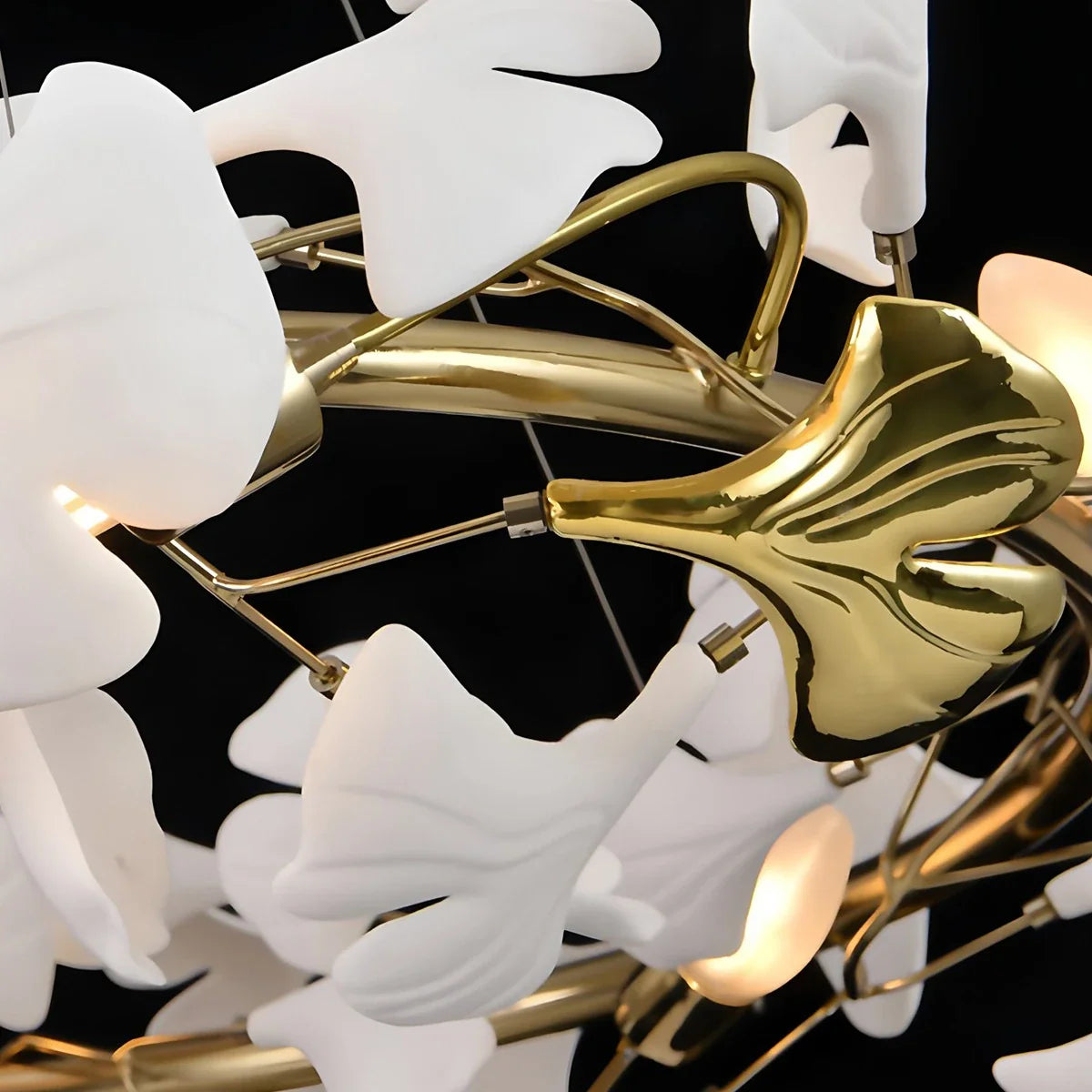 Feyran Ginkgo Chandelier Q for High Ceiling