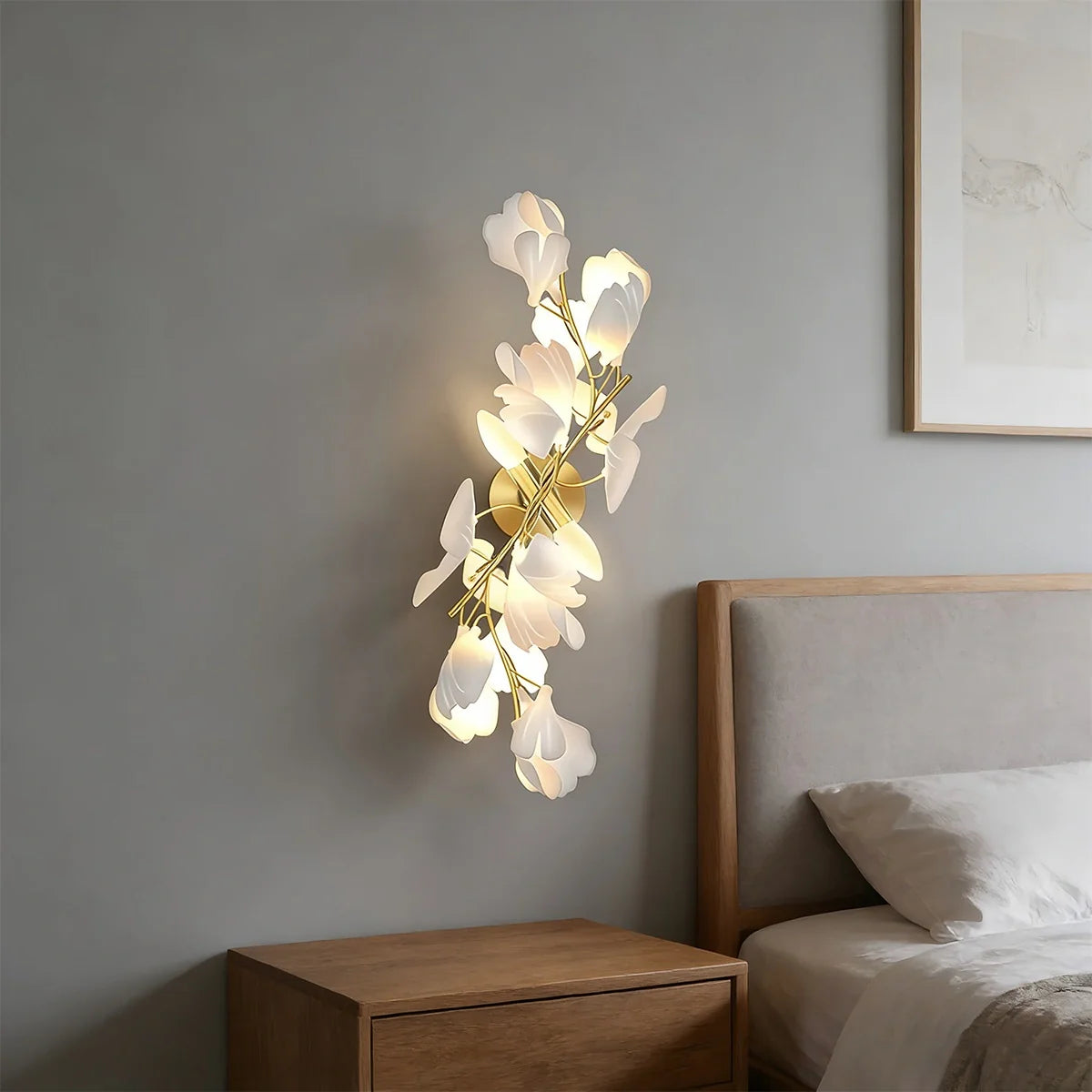Feyran Ginkgo Flowers Wall Lamp for Living Room