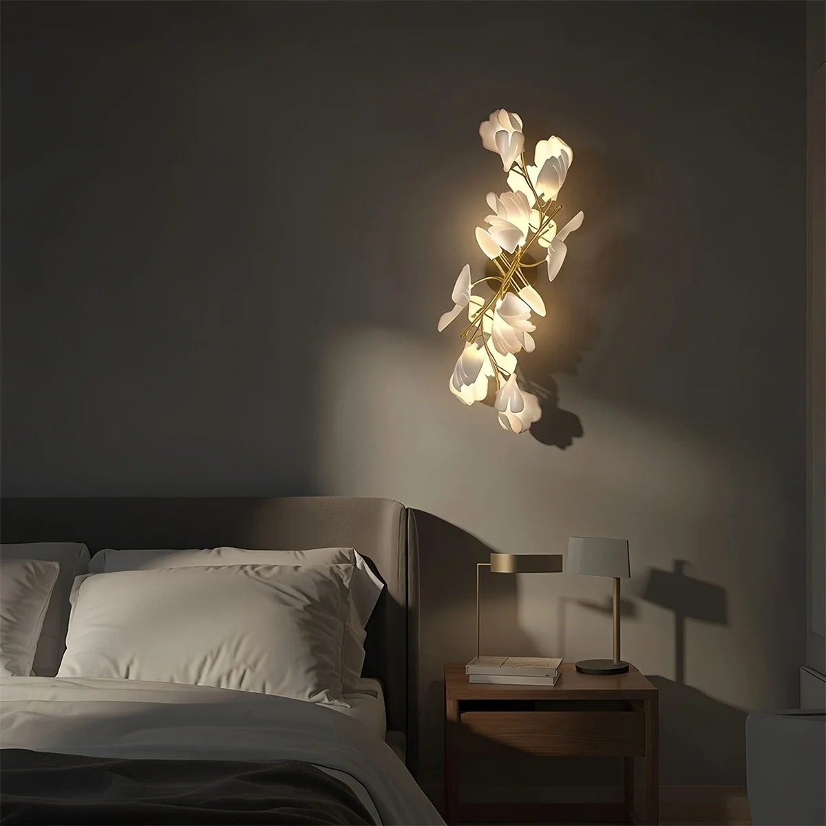 Feyran Ginkgo Flowers Wall Lamp for Living Room