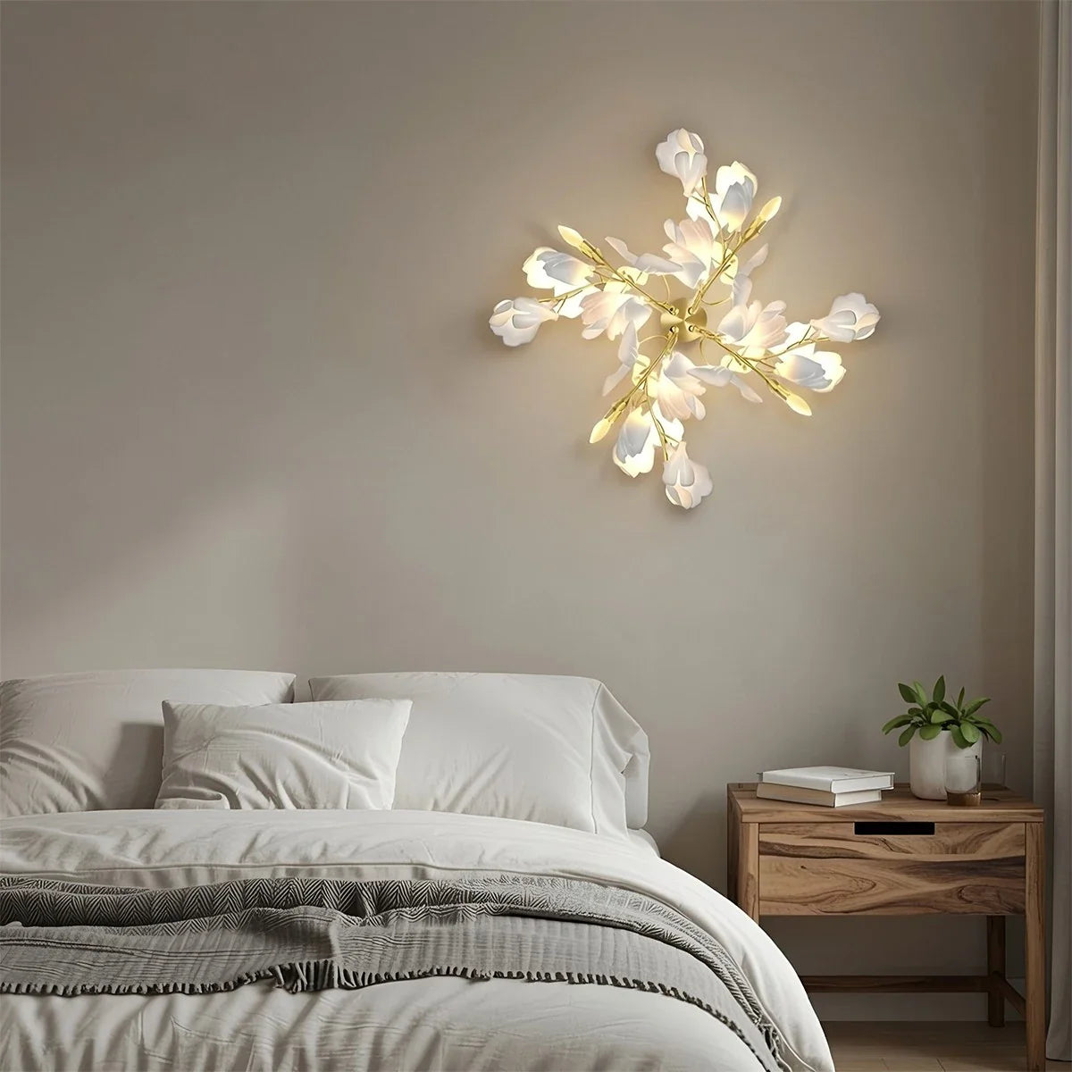 Feyran Ginkgo Flowers Wall Lamp for Living Room