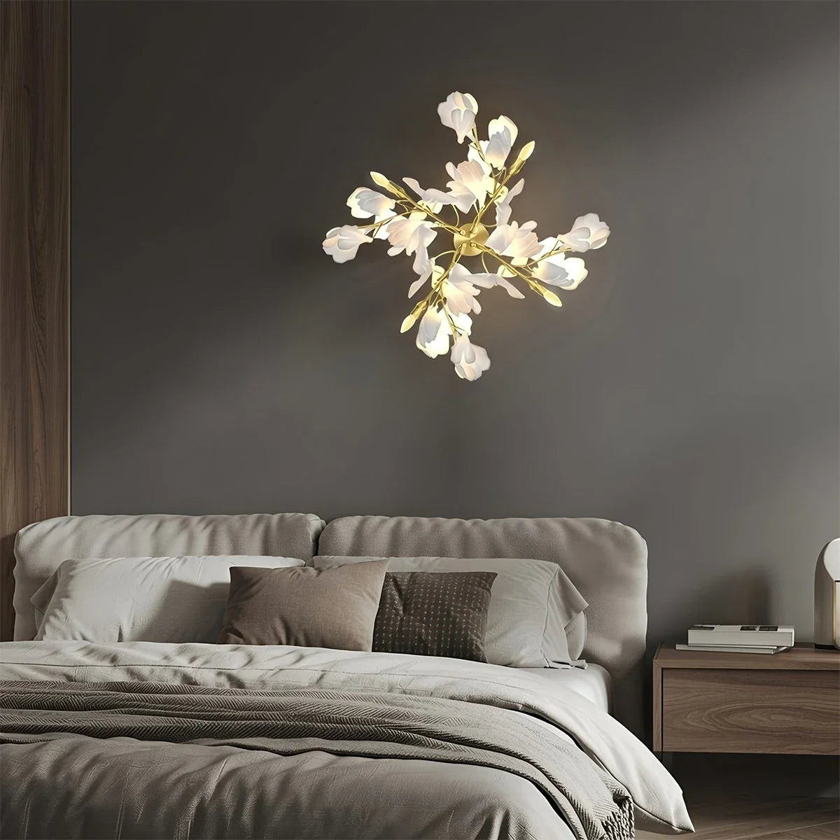 Feyran Ginkgo Flowers Wall Lamp for Living Room