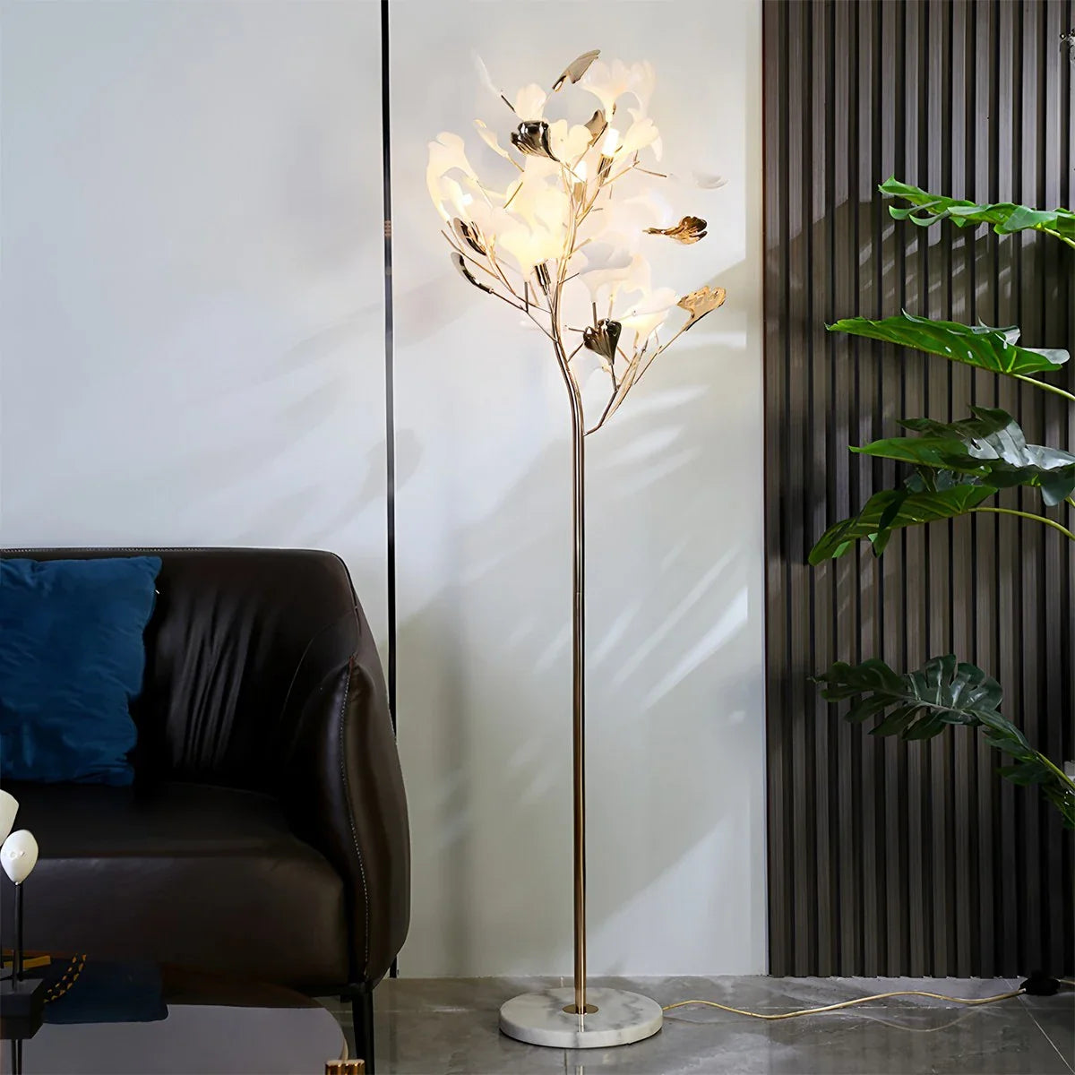 Feyran Ginkgo Leaf Floor Lamp for Living Room