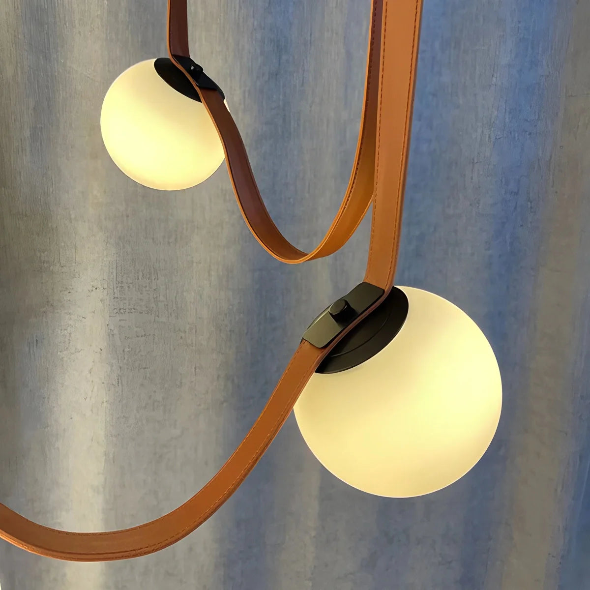 Feyran Modern Leather Strap Globe Pendant Light