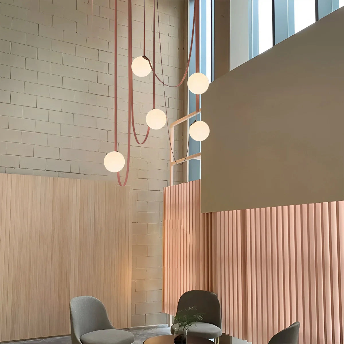 Feyran Modern Leather Strap Globe Pendant Light