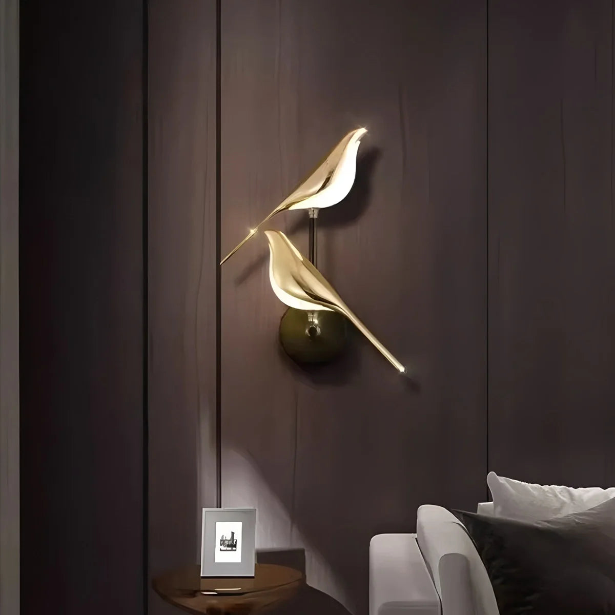 Feyran Gold Birds Wall Sconce for Bedroom