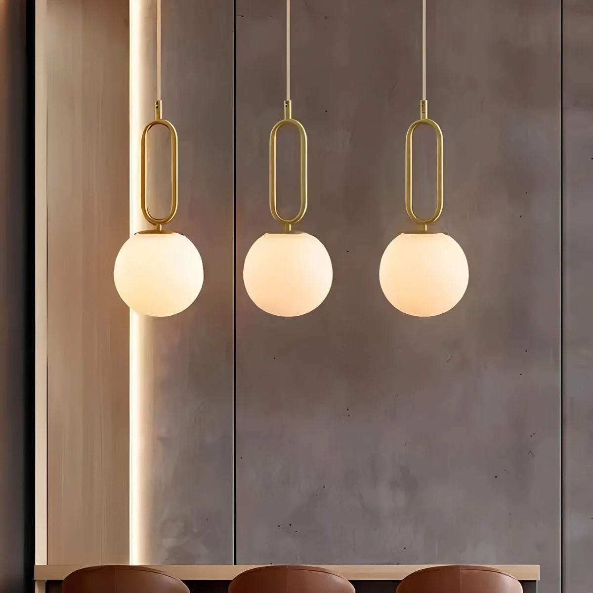 Feyran Gong Alabaster Globe Pendant Light for Bedroom